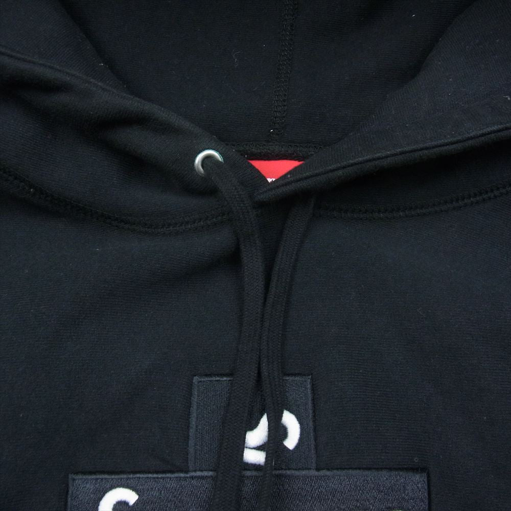 Supreme シュプリーム 20AW Cross Box Logo Hooded Sweatshirt クロスボックスロゴ フーディ フーデッド パーカー ブラック系 M【中古】