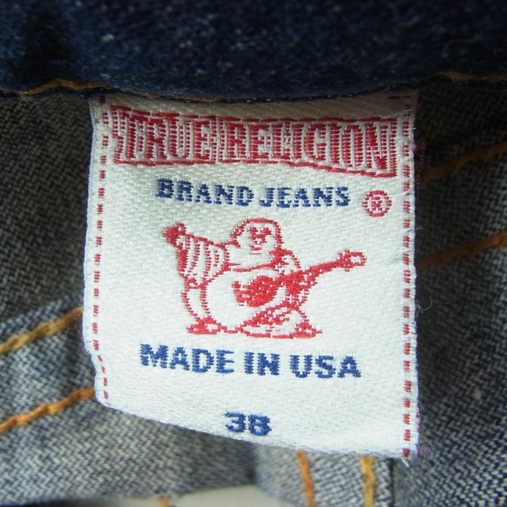 TRUE RELIGION トゥルーレリジョン RICKY BIG T ストレート デニム パンツ インディゴブルー系 34【中古】