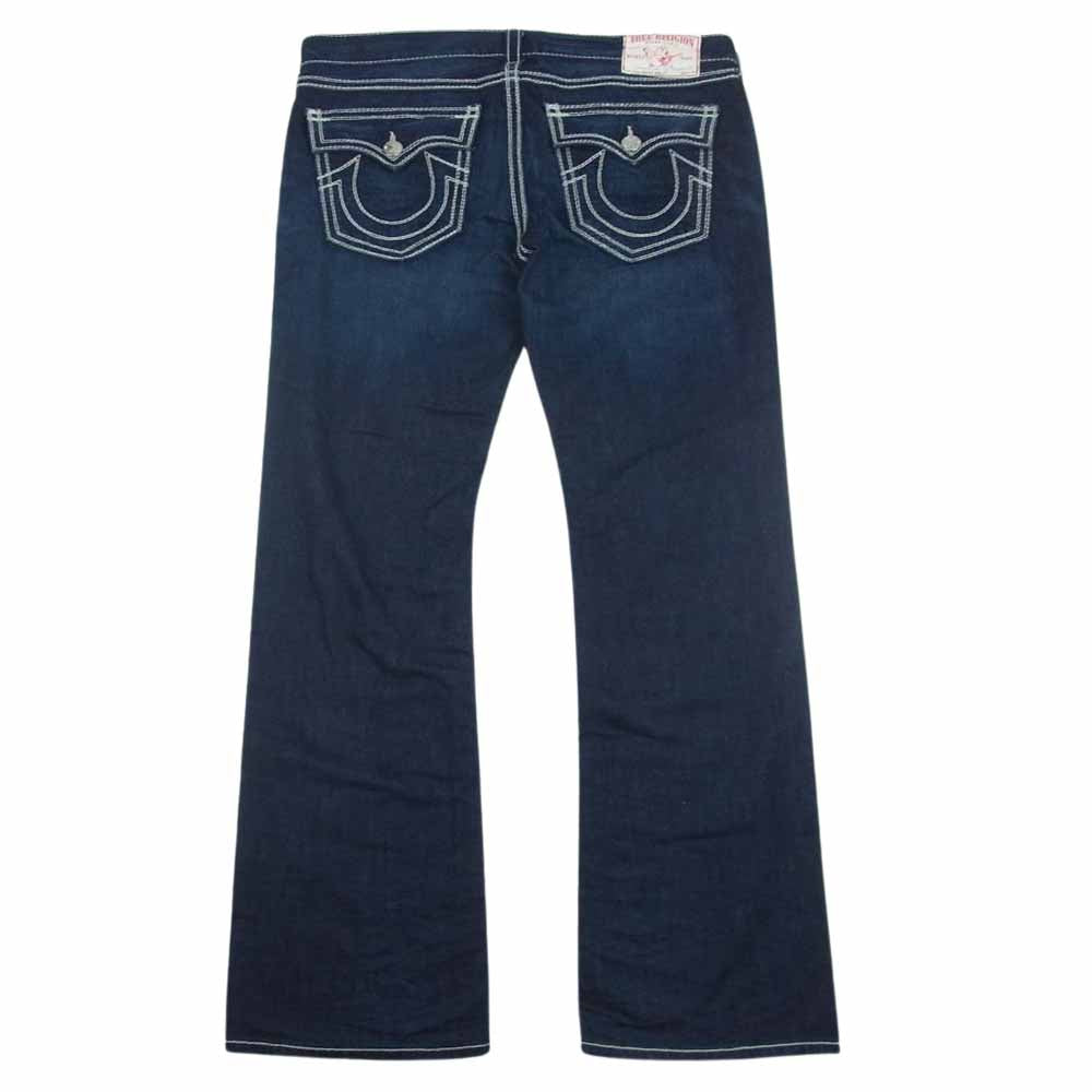 TRUE RELIGION トゥルーレリジョン RICKY BIG QT ストレート デニム パンツ インディゴブルー系 38【中古】