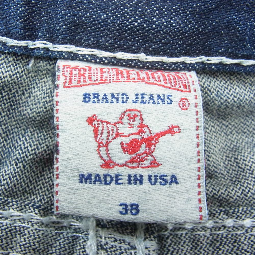 TRUE RELIGION トゥルーレリジョン RICKY BIG QT ストレート デニム パンツ インディゴブルー系 38【中古】