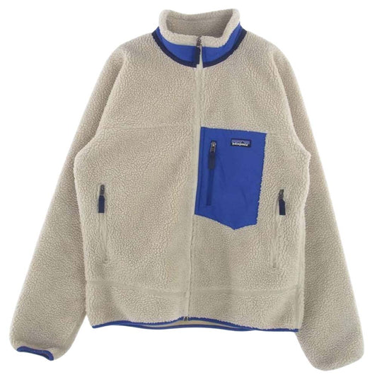 patagonia パタゴニア 23056FA16 classic retro-x jacket クラシック レトロX フリース ジャケット オフホワイト系 ブルー系 M【中古】