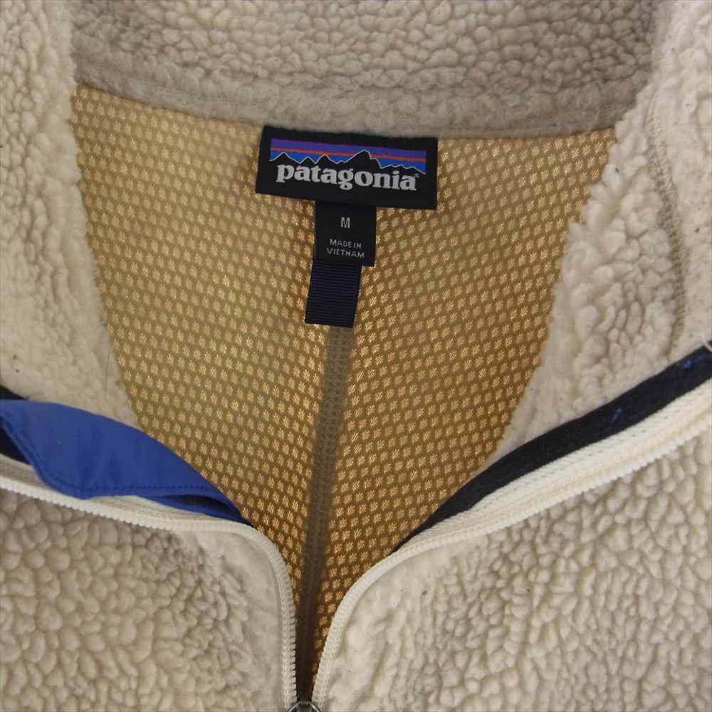 patagonia パタゴニア 23056FA16 classic retro-x jacket クラシック レトロX フリース ジャケット オフホワイト系 ブルー系 M【中古】