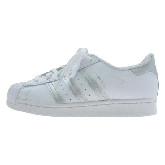 adidas アディダス FX2329 SUPERSTAR White スーパースター ホワイト シルバーメタリック ローカット スニーカー ホワイト系 24.5ｃｍ【美品】【中古】