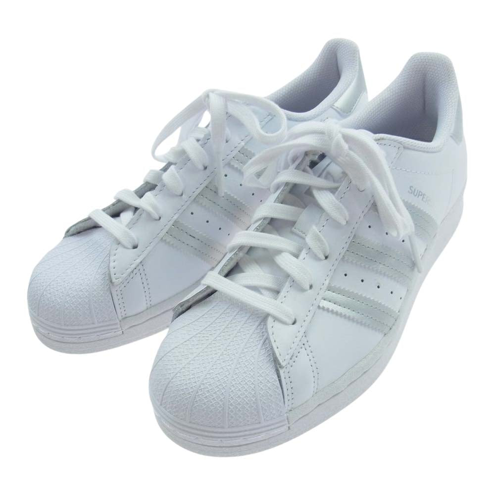 adidas アディダス FX2329 SUPERSTAR White スーパースター ホワイト シルバーメタリック ローカット スニーカー ホワイト系 24.5ｃｍ【美品】【中古】