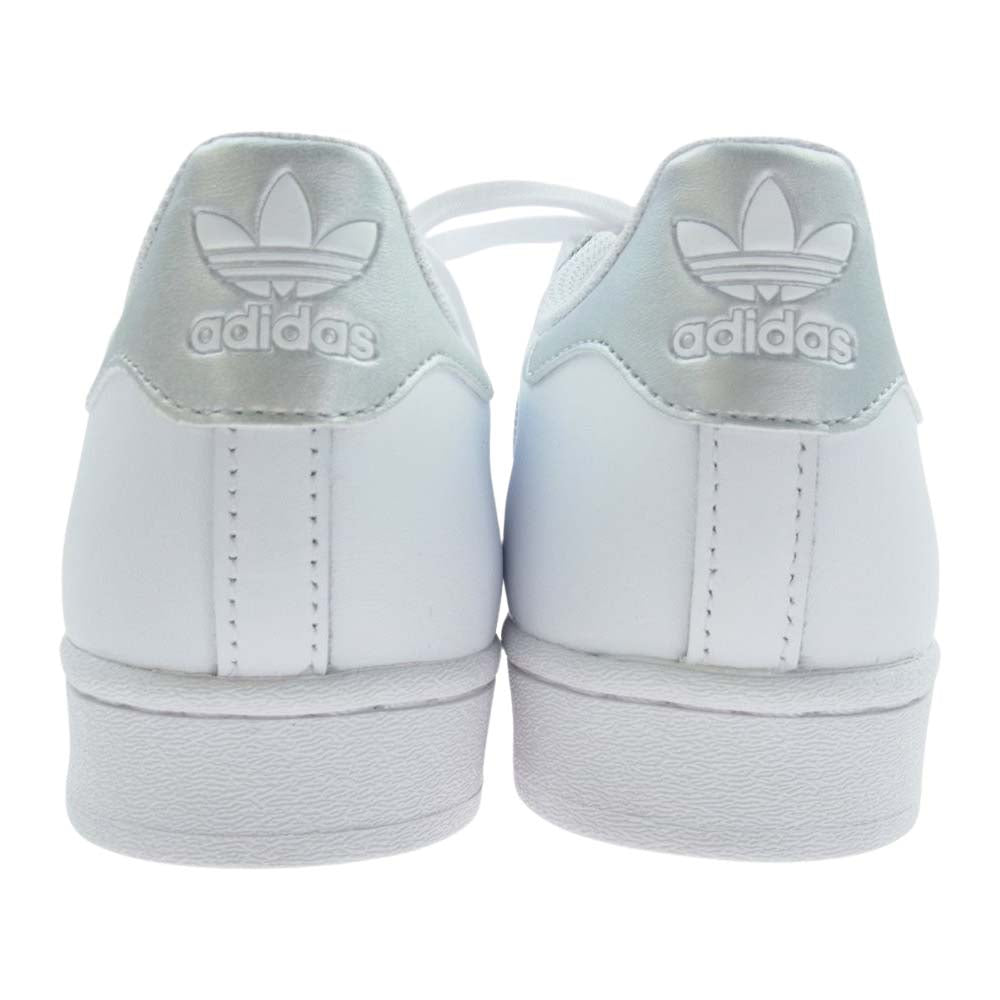 adidas アディダス FX2329 SUPERSTAR White スーパースター ホワイト シルバーメタリック ローカット スニーカー ホワイト系 24.5ｃｍ【美品】【中古】