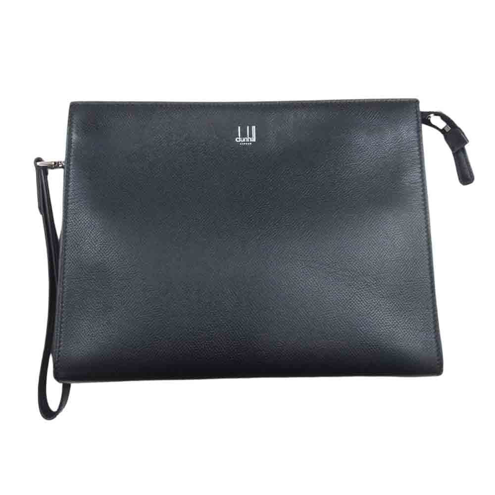 Dunhill ダンヒル レザー 2Way ショルダー クラッチ セカンド バッグ ブラック系【中古】