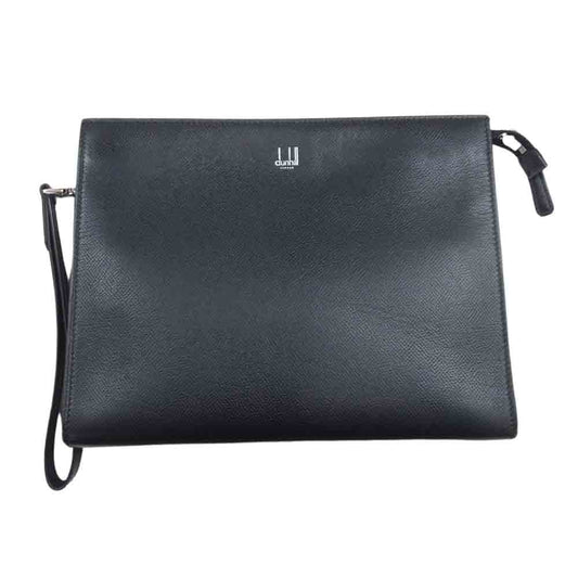 Dunhill ダンヒル レザー 2Way ショルダー クラッチ セカンド バッグ ブラック系【中古】