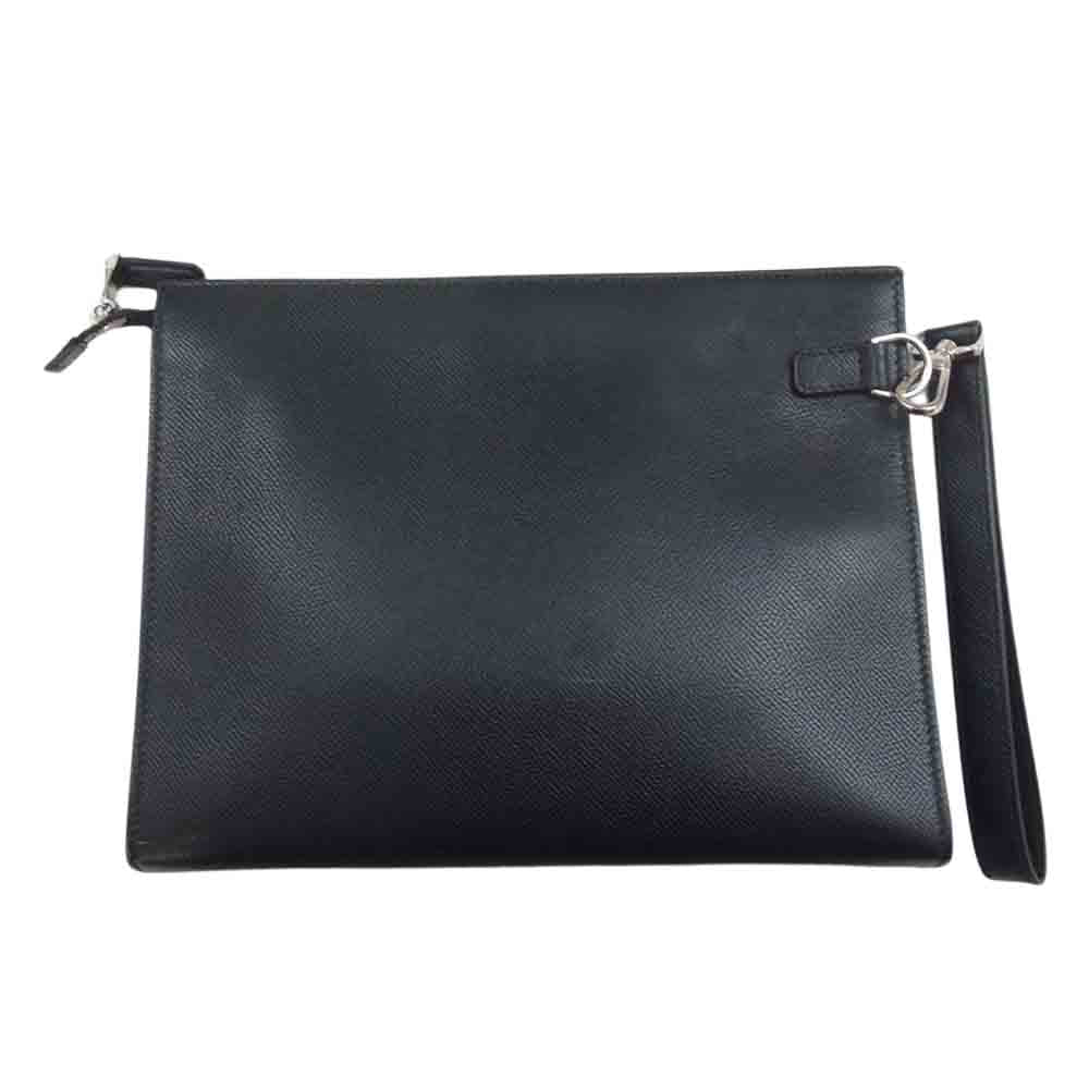 Dunhill ダンヒル レザー 2Way ショルダー クラッチ セカンド バッグ ブラック系【中古】