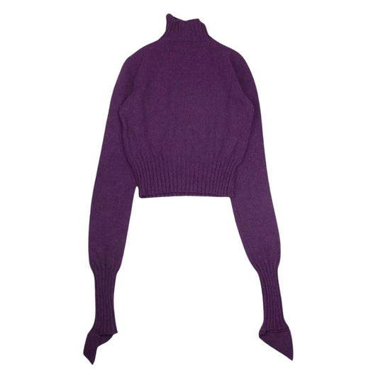 CHANEL シャネル 07A P31711K00661 イタリア製 カシミヤ カシミア 変形 タートルネック ニット パープル系 38【中古】