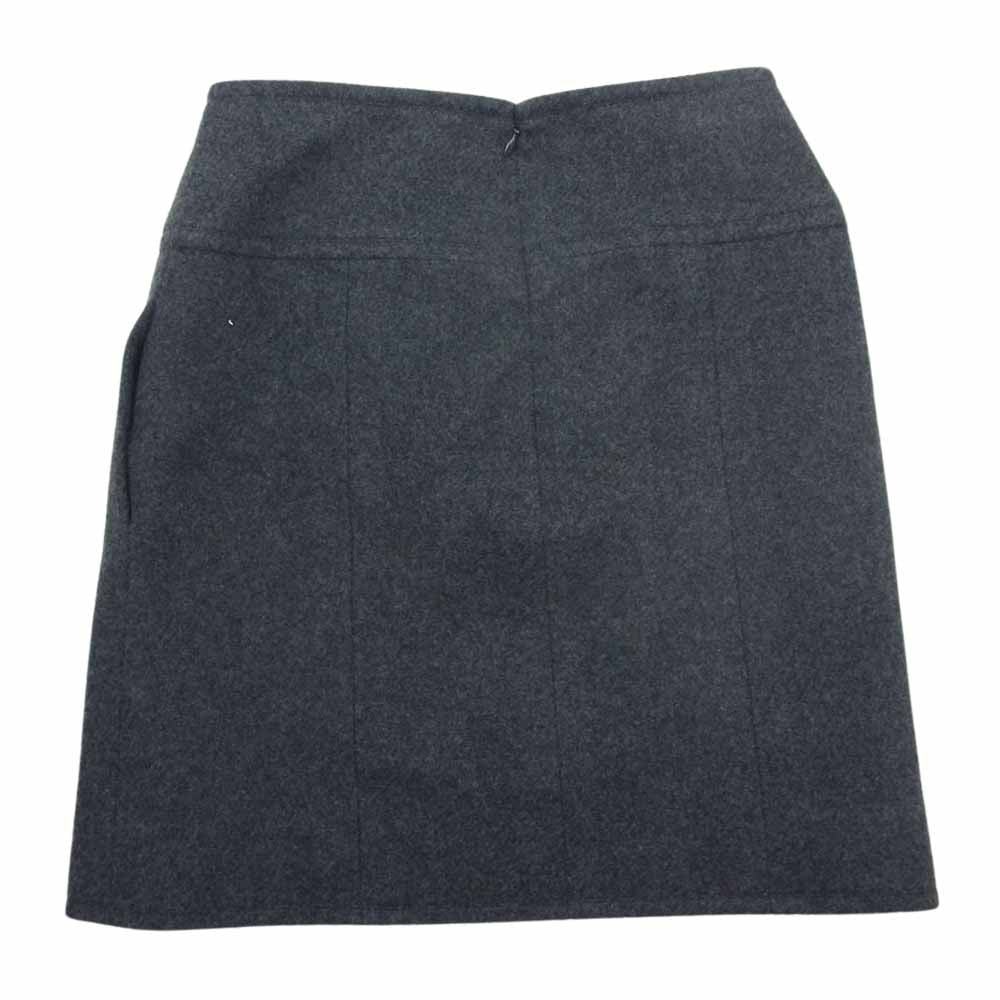 CHANEL シャネル P46632V32916 フランス製 カシミア カシミヤ ショート スカート グレー系 34【中古】