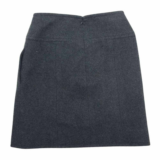 CHANEL シャネル P46632V32916 フランス製 カシミア カシミヤ ショート スカート グレー系 34【中古】