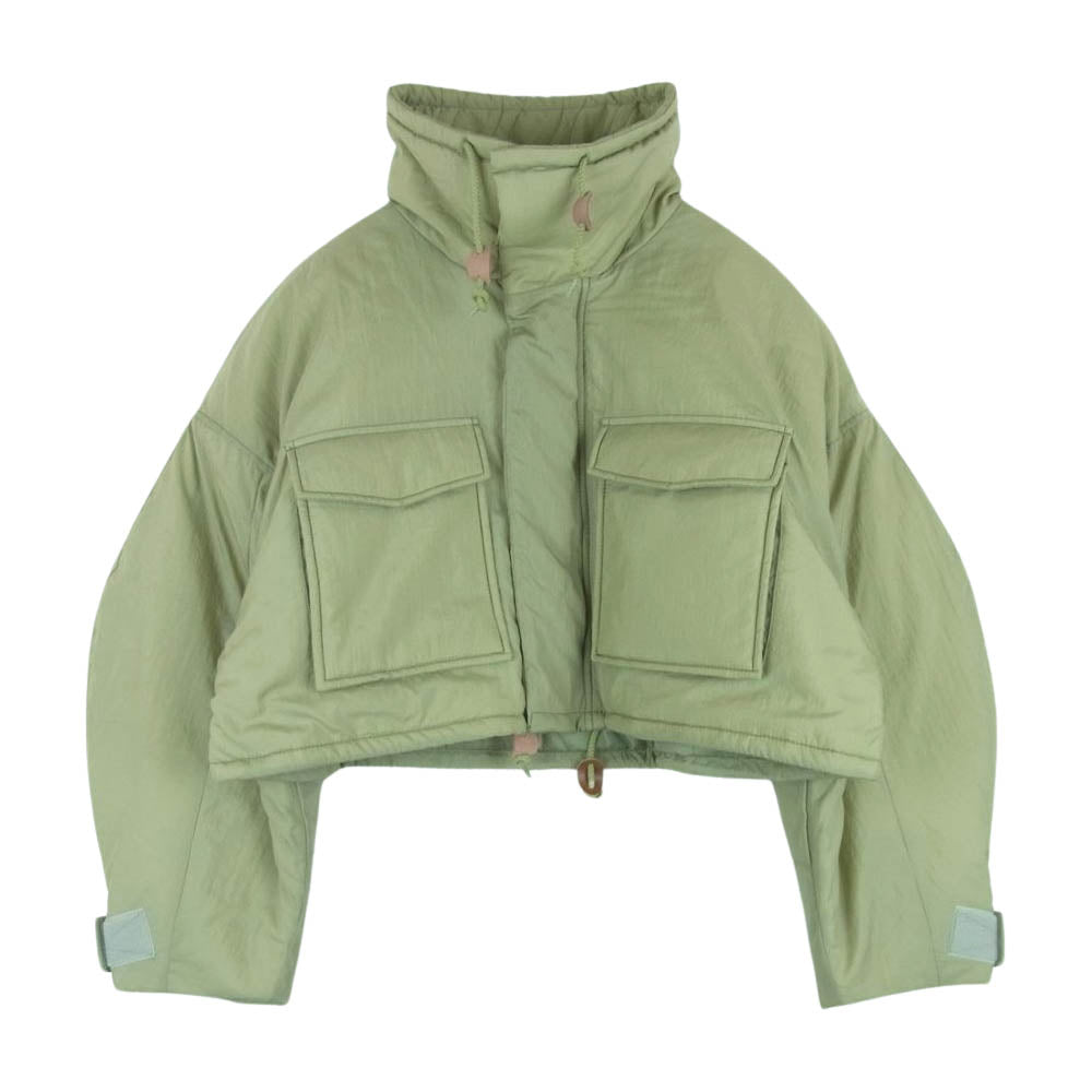 ラインヴァンド 223030205 ショート クロップド ナイロン ミリタリー 中綿 ジャケット ライトグリーン系 グレイッシュライトグリーン系 F【中古】