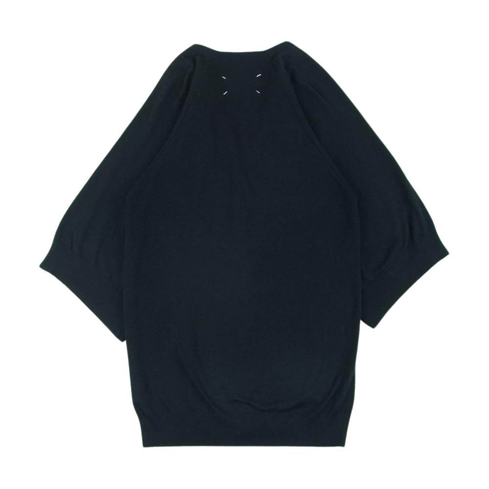 MAISON MARGIELA メゾンマルジェラ 00970/04/01/0101 ここのえタグ 4ライン 袖ワイド カーディガン イタリア製 ダークネイビー系 M【中古】