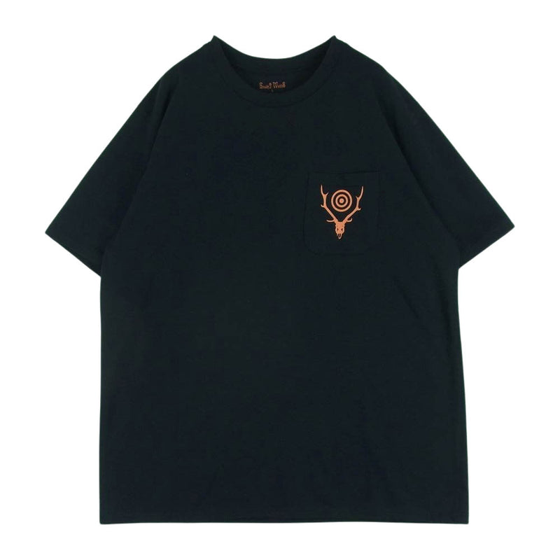 サウスツーウェストエイト 22SS S／S Round Pocket tee ラウンド ポケット 半袖 Tシャツ ブラック系 L【中古】