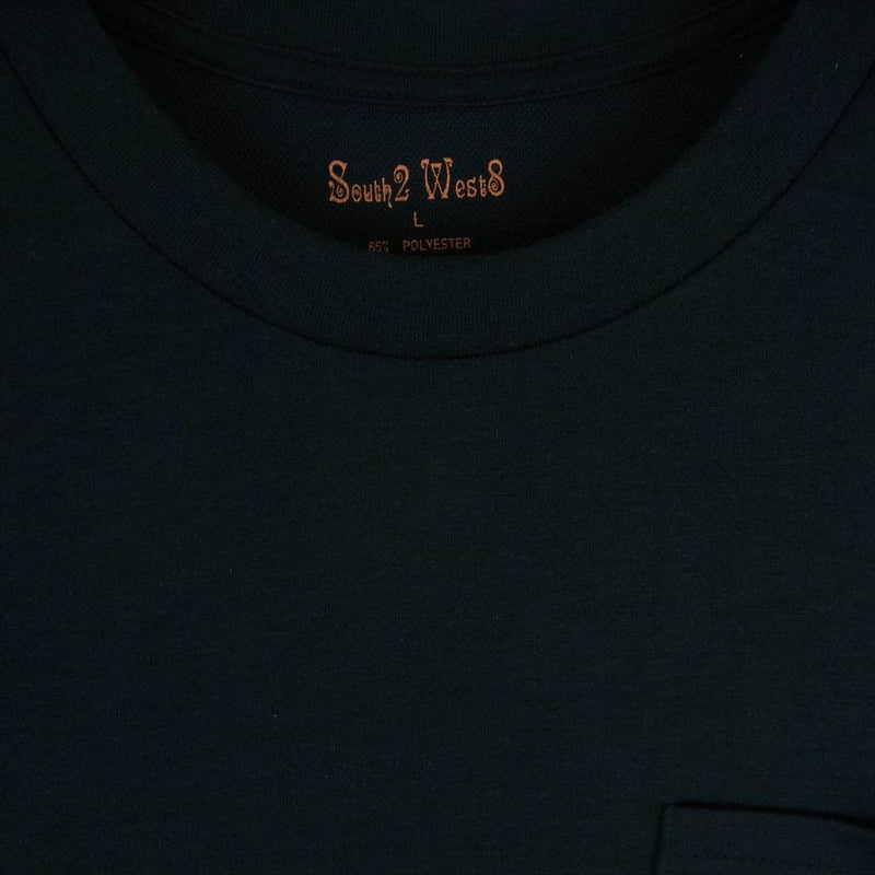 サウスツーウェストエイト 22SS S／S Round Pocket tee ラウンド ポケット 半袖 Tシャツ ブラック系 L【中古】