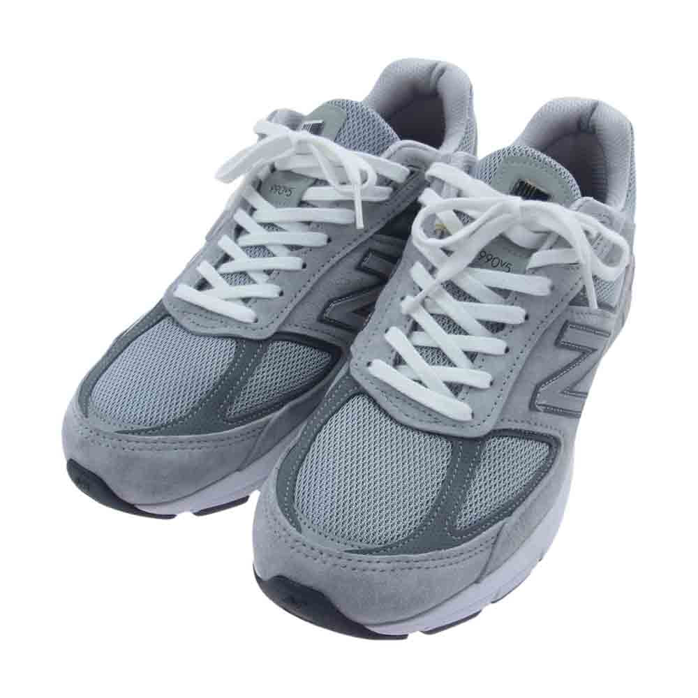 NEW BALANCE ニューバランス M990GL5 USA製 ローカット スニーカー グレー系 28cm【中古】