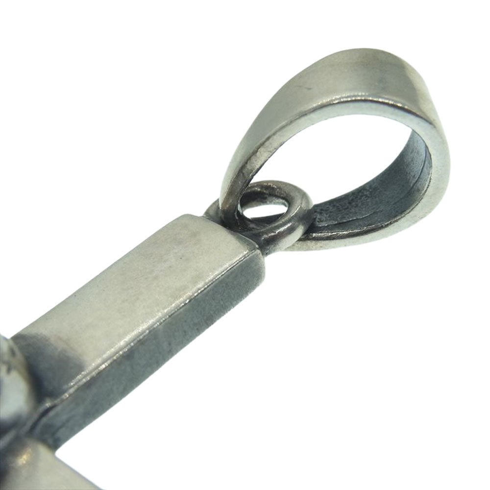 GABOR ガボール 1/8 Skull On Plain Cross Pendant スカル オン プレーン クロス ペンダント トップ シルバー系【中古】