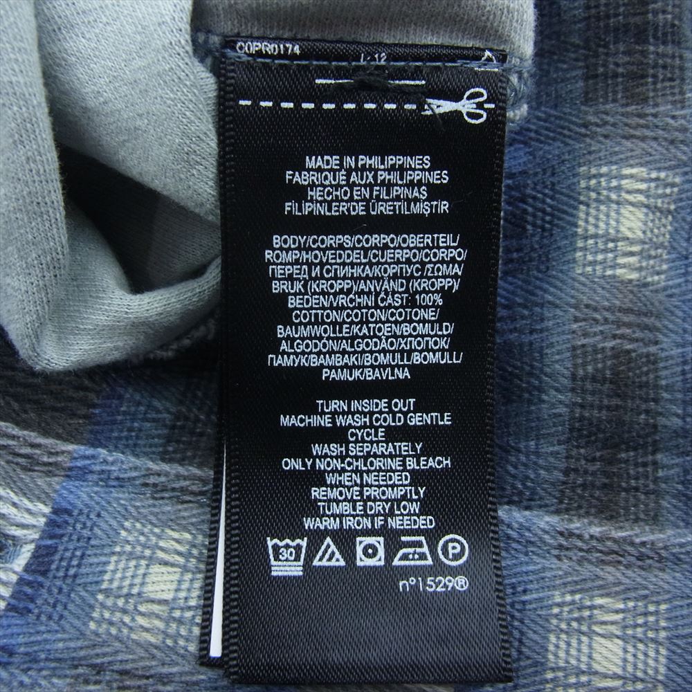 RRL ダブルアールエル ポケット付き チェック柄 長袖 シャツ ブルー系 グレー系 ブルー系 XS【中古】