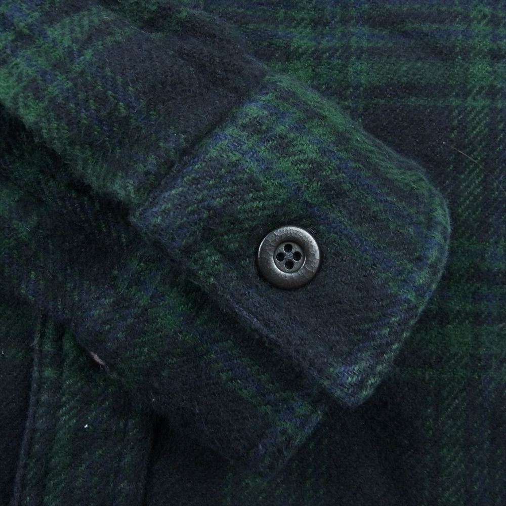 RRL ダブルアールエル ポケット付き フランネル チェック柄 長袖 シャツ グリーン系 グリーン系 XS【中古】