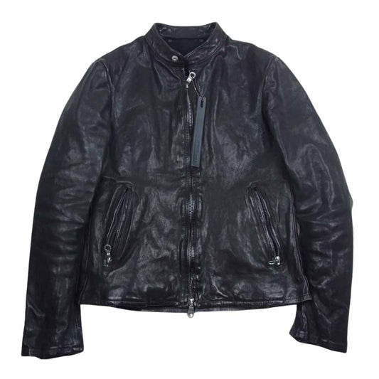 ISAMUKATAYAMA BACKLASH イサムカタヤマバックラッシュ 1254-01 EL DIABLO 製品染め 0.9mm イタリアンショルダーレザー シングルライダースジャケット ブラウン系 M【中古】