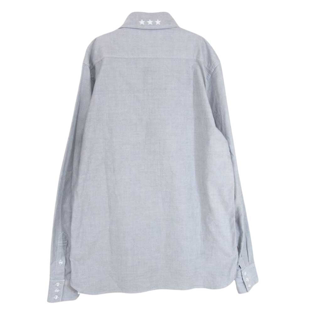 MARBLES マーブルズ MSH-S1609 スター刺繍 ステッチ ポケット 長袖 シャツ ブラック系 XL【中古】