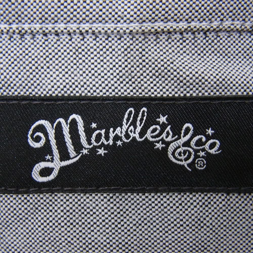MARBLES マーブルズ MSH-S1609 スター刺繍 ステッチ ポケット 長袖 シャツ ブラック系 XL【中古】