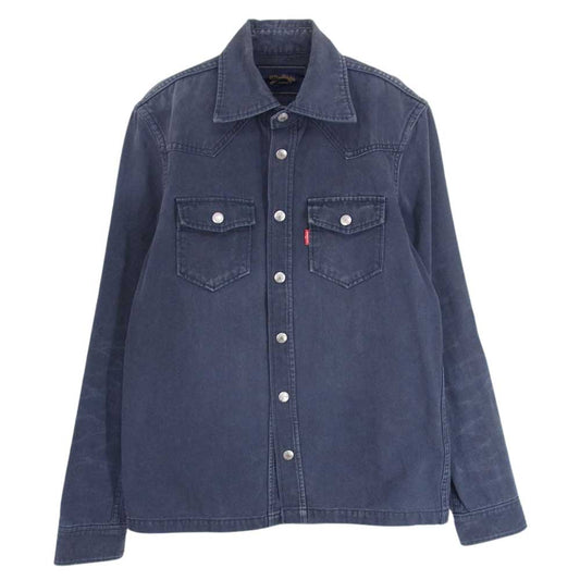 MARBLES マーブルズ MJK-S1505 WIDE STITCH VINTAGE DENIM SHIRT ワイドステッチ ヴィンテージ デニム シャツ ブルーグレー系 S【中古】