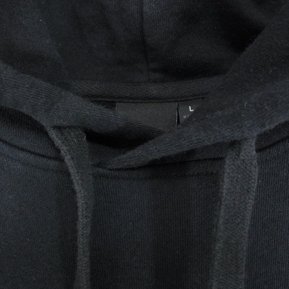 デウスエクスマキナ MONDO HOODIE ロゴプリント モーターサイクル プルオーバー パーカー フーディ ブラック系 L【中古】