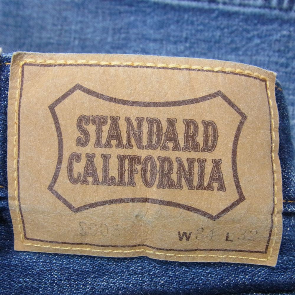 STANDARD CALIFORNIA スタンダードカリフォルニア SD 5P DENIM PANTS S906 VW ヴィンテージウォッシュ 14oz デニムパンツ ジーンズ インディゴブルー系 34【極上美品】【中古】