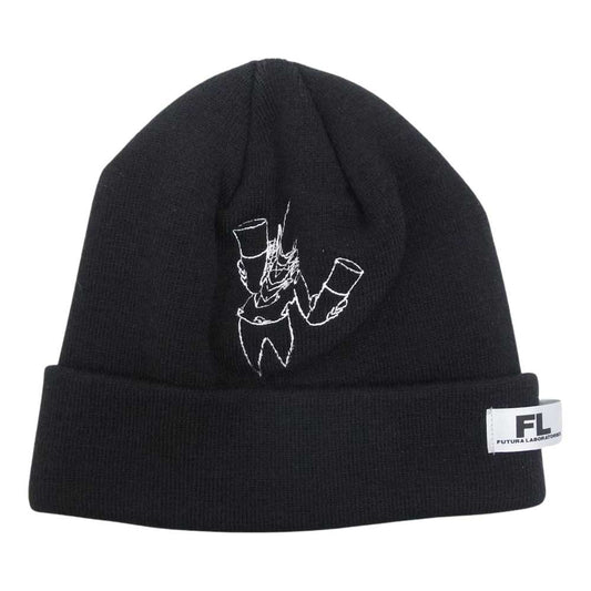 NEIGHBORHOOD ネイバーフッド 222YGFTN-HT01S NEIGHBORHOOD ネイバーフッド FUTURA CAP フューチュラ ビーニー ニットキャップ ニット帽 ブラック系 F【新古品】【未使用】【中古】