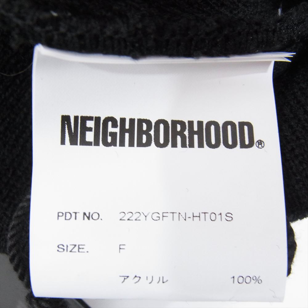 NEIGHBORHOOD ネイバーフッド 222YGFTN-HT01S NEIGHBORHOOD ネイバーフッド FUTURA CAP フューチュラ ビーニー ニットキャップ ニット帽 ブラック系 F【新古品】【未使用】【中古】