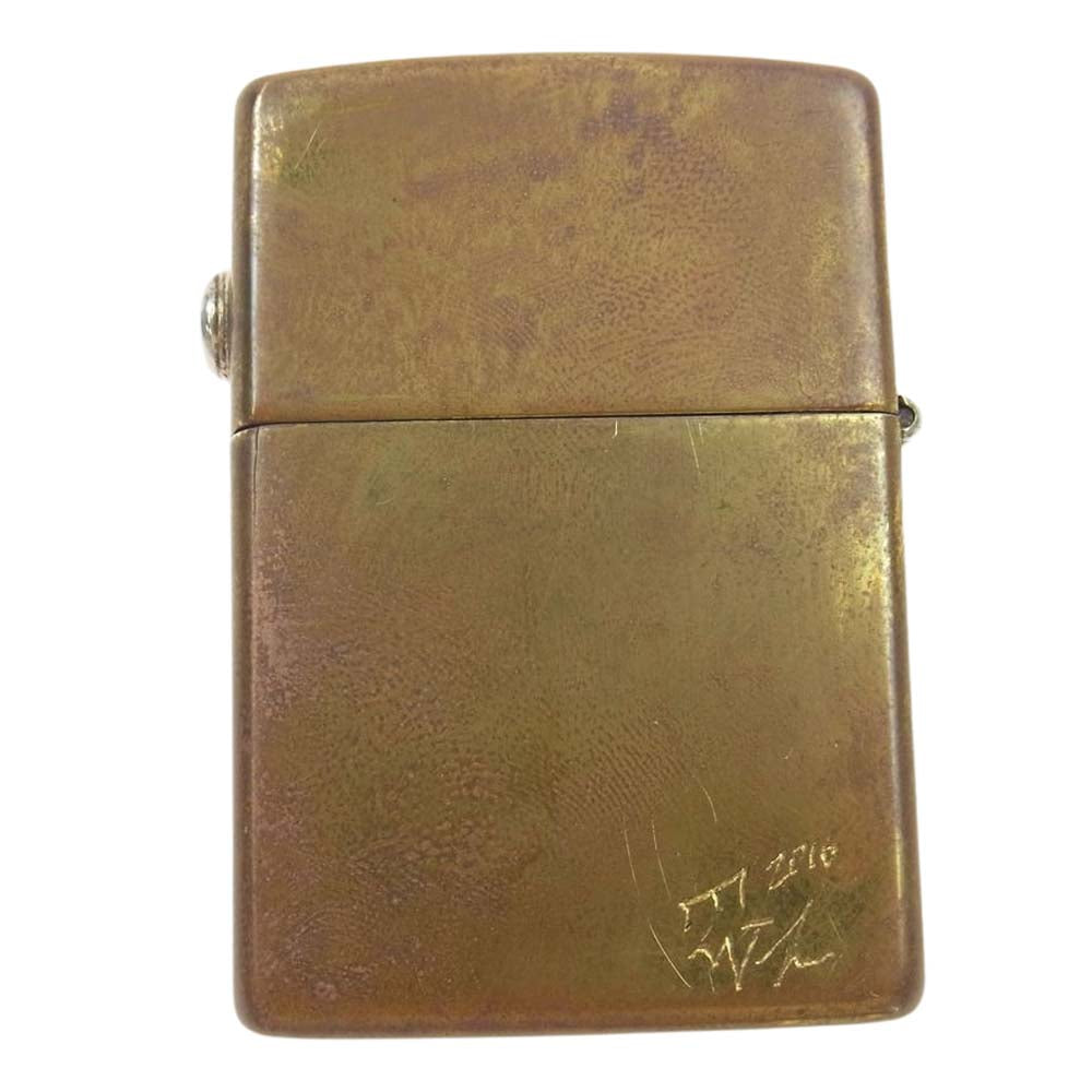 TRAVIS WALKER トラヴィスワーカー SKULL ZIPPO アートスカル ジッポ ゴールド系【中古】