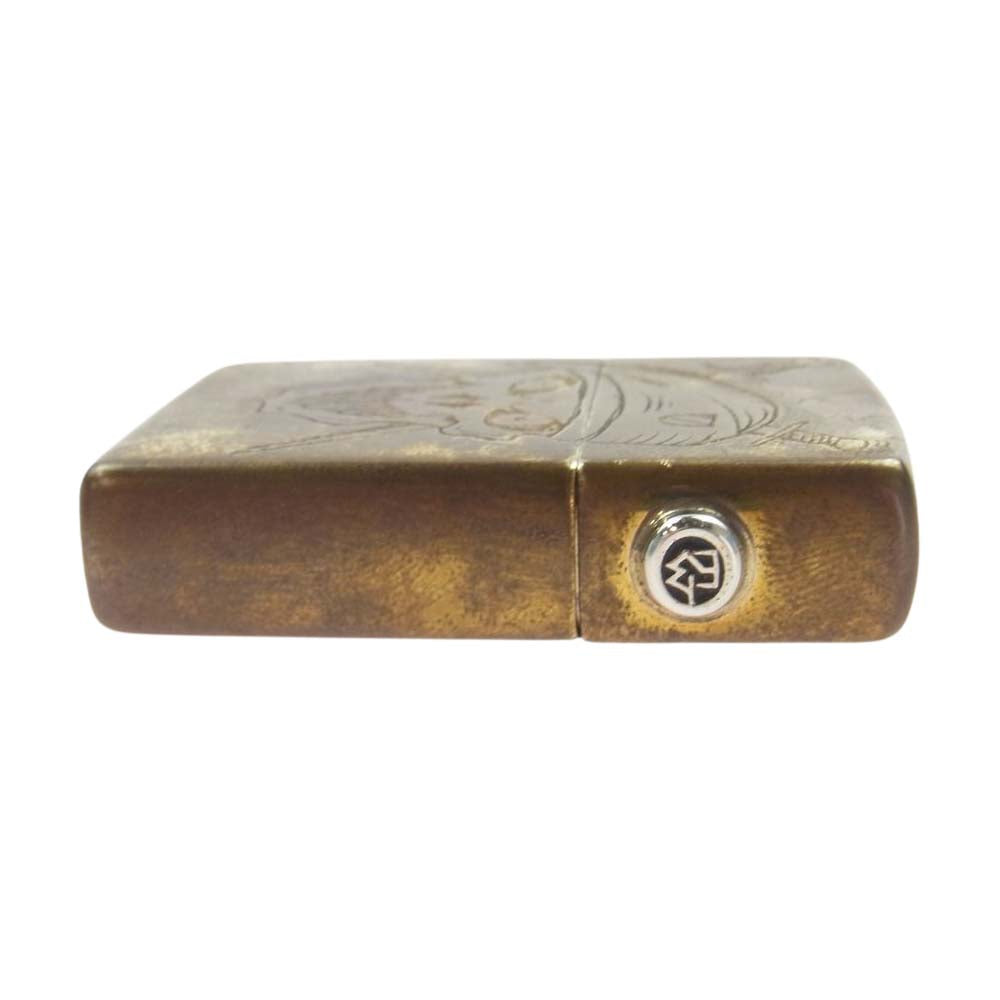 TRAVIS WALKER トラヴィスワーカー SKULL ZIPPO アートスカル ジッポ ゴールド系【中古】