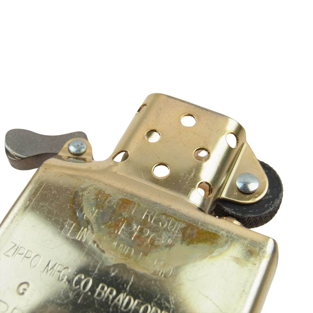 TRAVIS WALKER トラヴィスワーカー SKULL ZIPPO アートスカル ジッポ ゴールド系【中古】