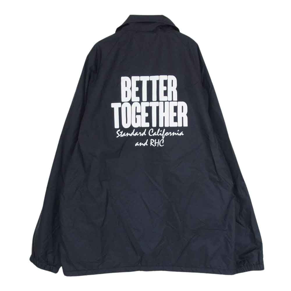 Ron Herman ロンハーマン STANDARD CALIFORNIA スタンダードカリフォルニア SD LOGO COACH JACKET バックロゴプリント コーチジャケット ブラック系 XL【中古】