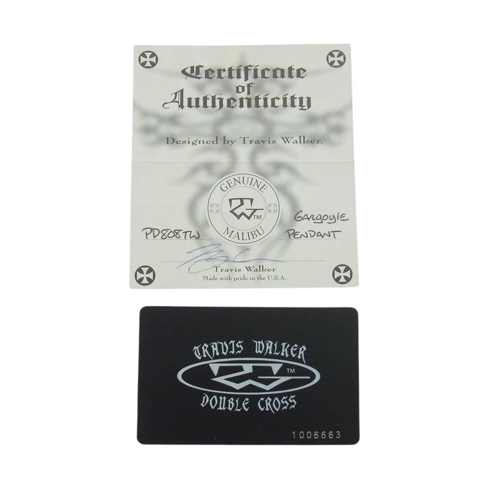 TRAVIS WALKER トラヴィスワーカー DAGGER PENDANT ダブルクロス クロスダガー ペンダント ペンダントトップ シルバー系【中古】