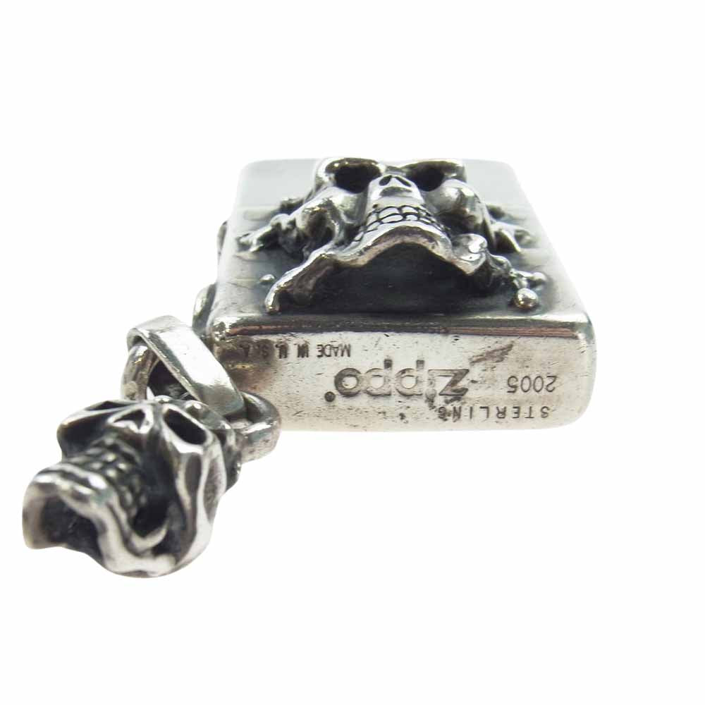 TRAVIS WALKER トラヴィスワーカー ZIPPO MELTING SKULL WITH SKULL  カスタム メルティングスカル ウィズ スカルチャーム ジッポ シルバー系【中古】