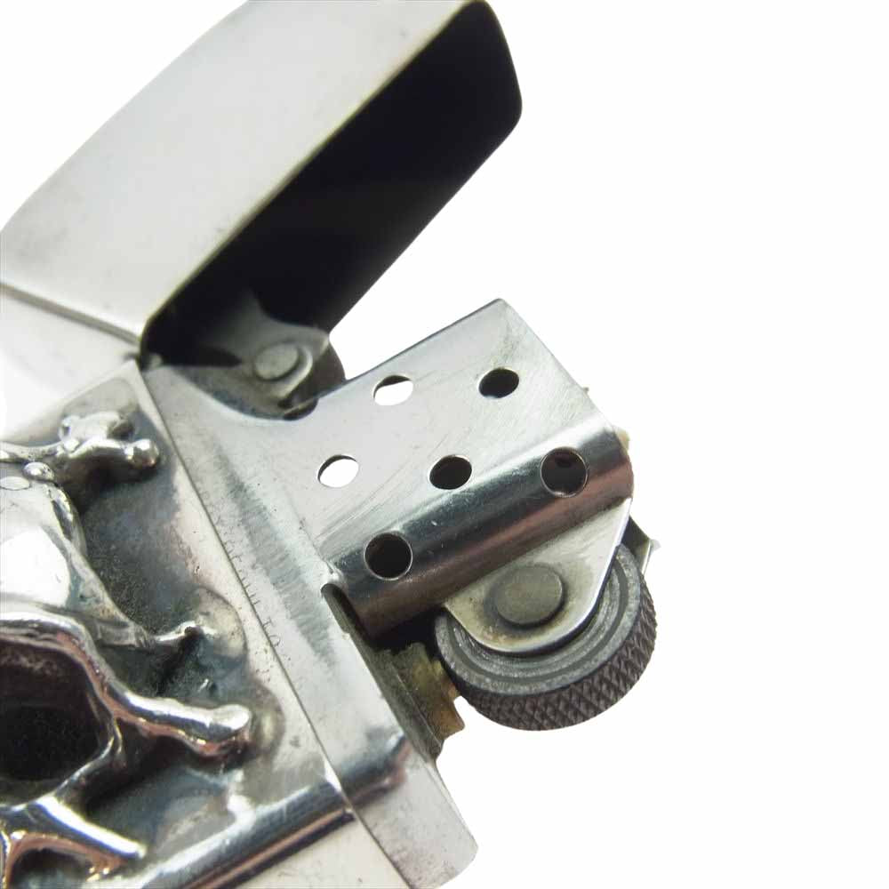 TRAVIS WALKER トラヴィスワーカー ZIPPO MELTING SKULL WITH SKULL  カスタム メルティングスカル ウィズ スカルチャーム ジッポ シルバー系【中古】