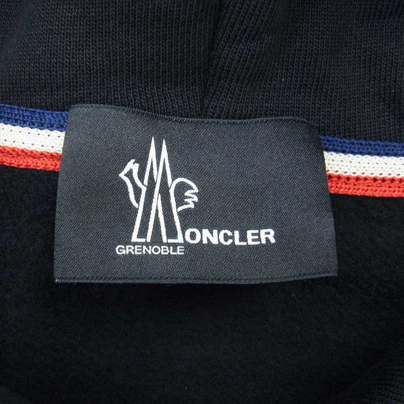 MONCLER モンクレール GRANOBLE SWEATSHIRT グルノーブル プルオーバー パーカー ブラック系 XL【美品】【中古】