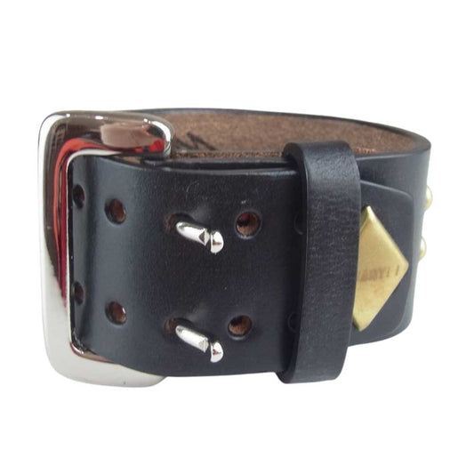 WOLF'S HEAD ウルフズヘッド × SHANTii  シャンティー スタッズ レザー ブレスレット  ブラック系【中古】