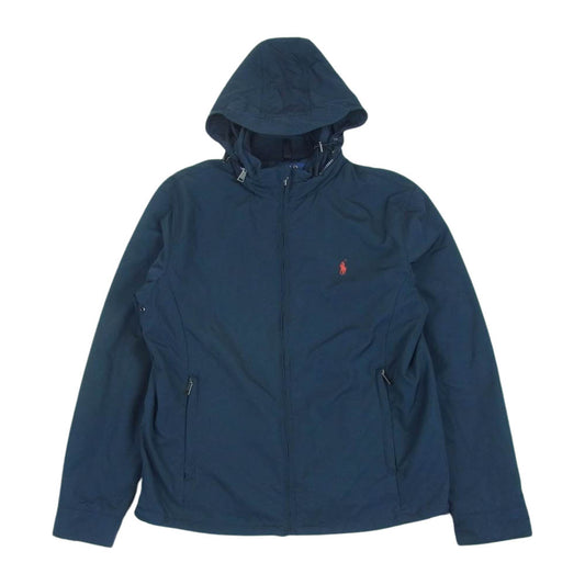 POLO RALPH LAUREN ポロ・ラルフローレン IT03945310963 ロゴ フーデッド ジャケット ベトナム製 ネイビー系 M【中古】