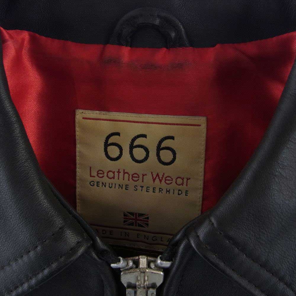 トリプルシックス my way man  マイウェイマン レザー シングル ライダース ジャケット ブラック系 36【中古】