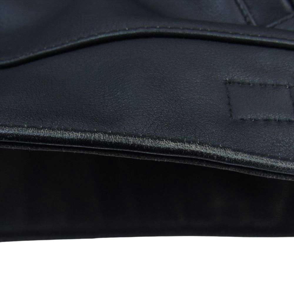 トリプルシックス my way man  マイウェイマン レザー シングル ライダース ジャケット ブラック系 36【中古】