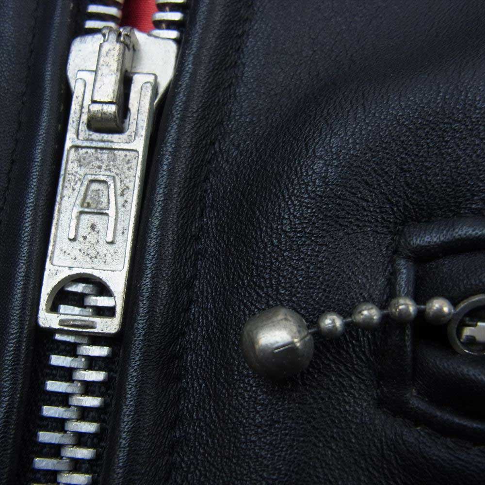 トリプルシックス my way man  マイウェイマン レザー シングル ライダース ジャケット ブラック系 36【中古】