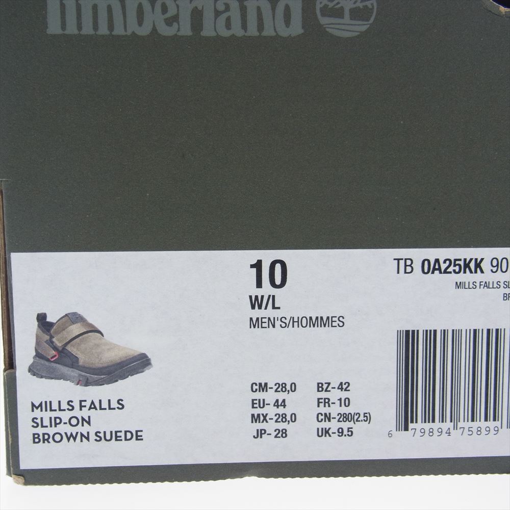 Timberland ティンバーランド MILLS FALLS SLIP-ON ミルズ フォールス スリッポン スニーカー ブラック系 カーキ系 28.0cm【極上美品】【中古】