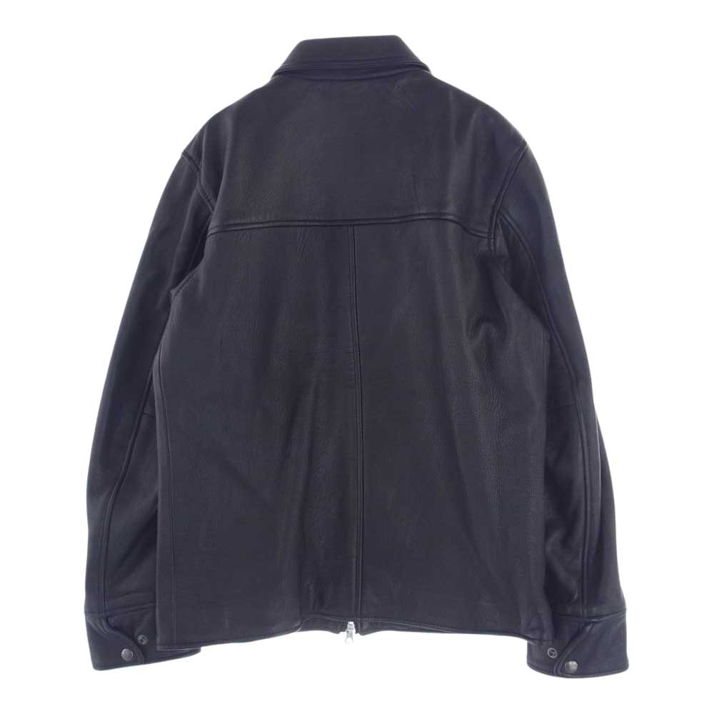 MR.OLIVE ミスターオリーブ M223141  HAIR SHEEP SOFT LEATHER SPORTS RIDERS シープレザー スポーツ シングルライダース ジャケット ブラック系 L【極上美品】【中古】