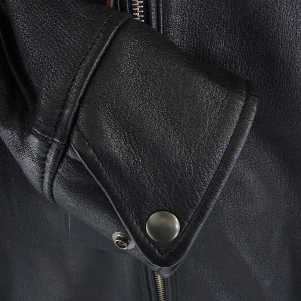 MR.OLIVE ミスターオリーブ M223141  HAIR SHEEP SOFT LEATHER SPORTS RIDERS シープレザー スポーツ シングルライダース ジャケット ブラック系 L【極上美品】【中古】