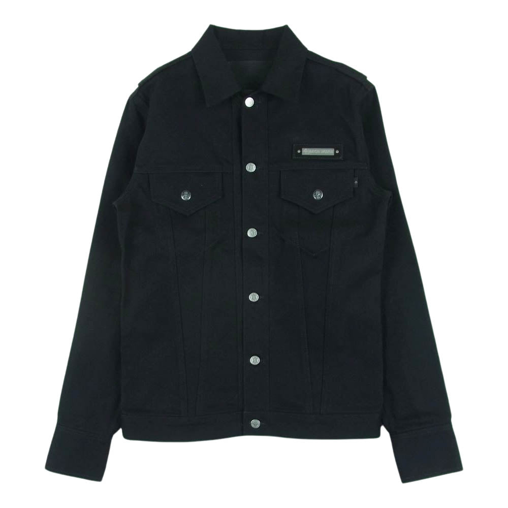 BACKBONE バックボーン BB09SS-DB100B LSD Loud style design ラウドスタイルデザイン 彫結 シルバースカルボタン バックイーグルスカル刺繍 デニム ジャケット ブラック系 L【極上美品】【中古】