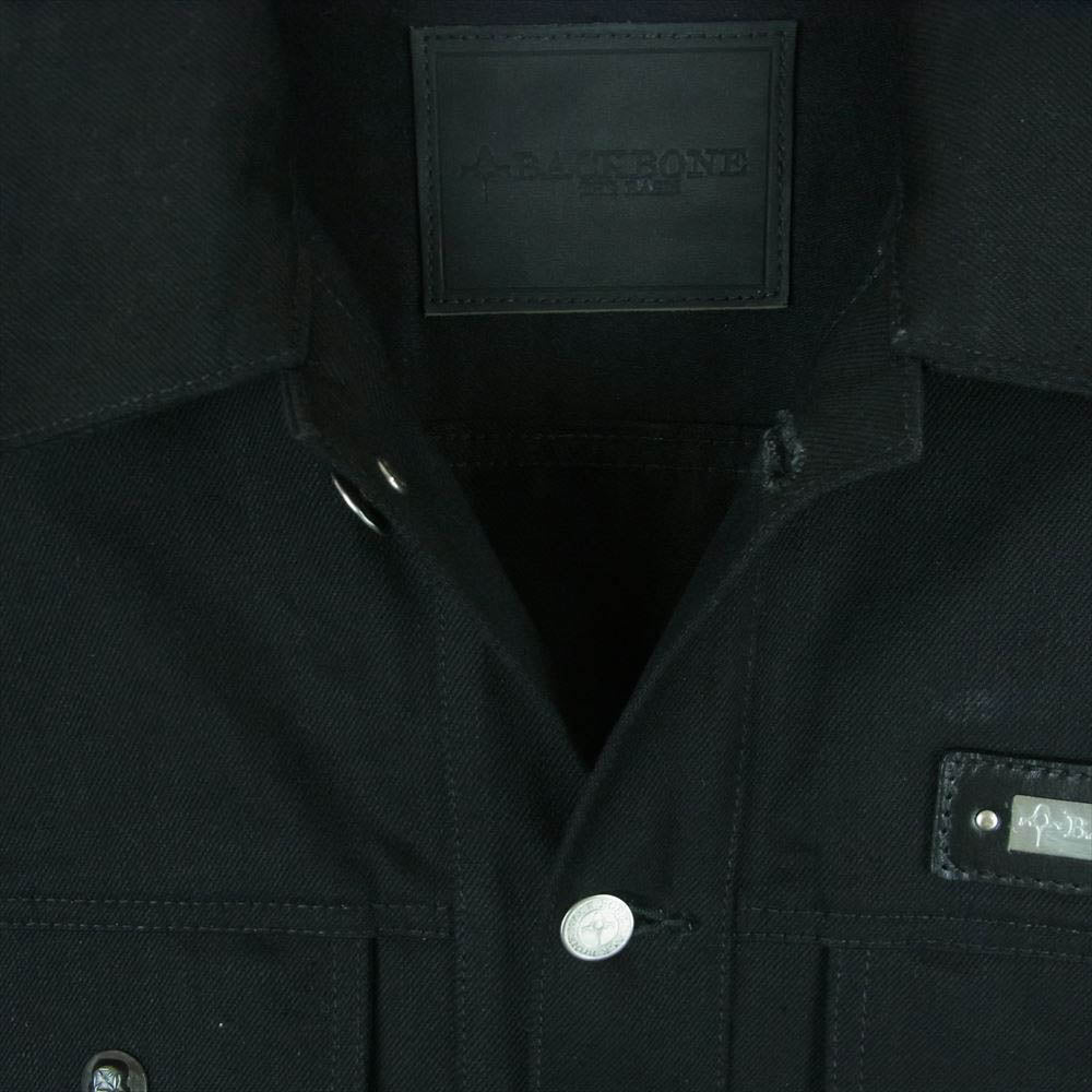 BACKBONE バックボーン BB09SS-DB100B LSD Loud style design ラウドスタイルデザイン 彫結 シルバースカルボタン バックイーグルスカル刺繍 デニム ジャケット ブラック系 L【極上美品】【中古】