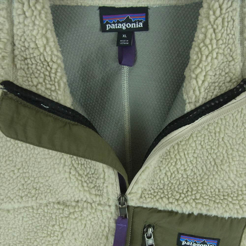 patagonia パタゴニア 20AW 23056 20年製 CLASSIC RETRO-X JACKET Pelican クラシック レトロ X ボア フリース ジャケット ペリカン ベージュ系 XL【中古】